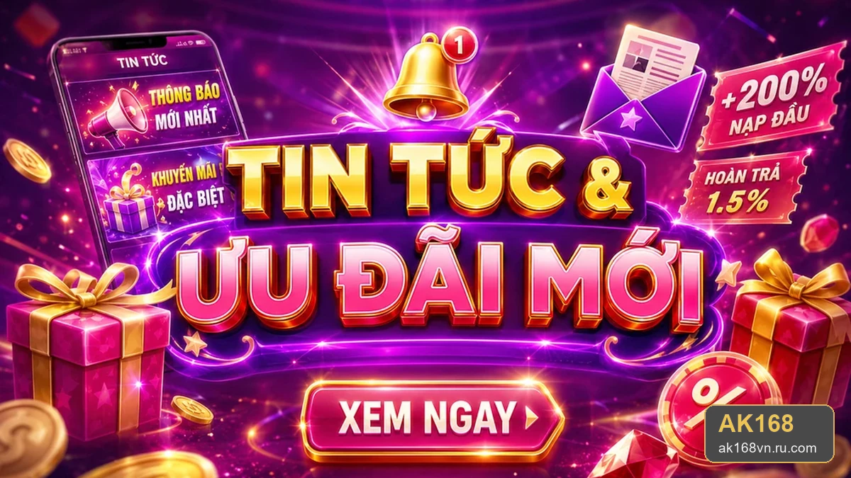 Khuyến Mãi AK168: Tin Mới, Ưu Đãi Và Cách Nhận Diện Thông Báo Giả Mạo – ak168vn.ru.com