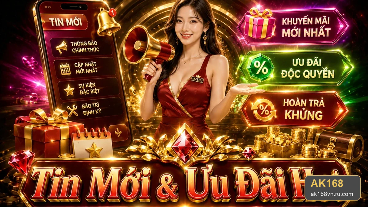 Khuyến mãi AK168: Tin mới, ưu đãi và điều kiện nhận thưởng cần lưu lại trước khi tham gia – ak168vn.ru.com